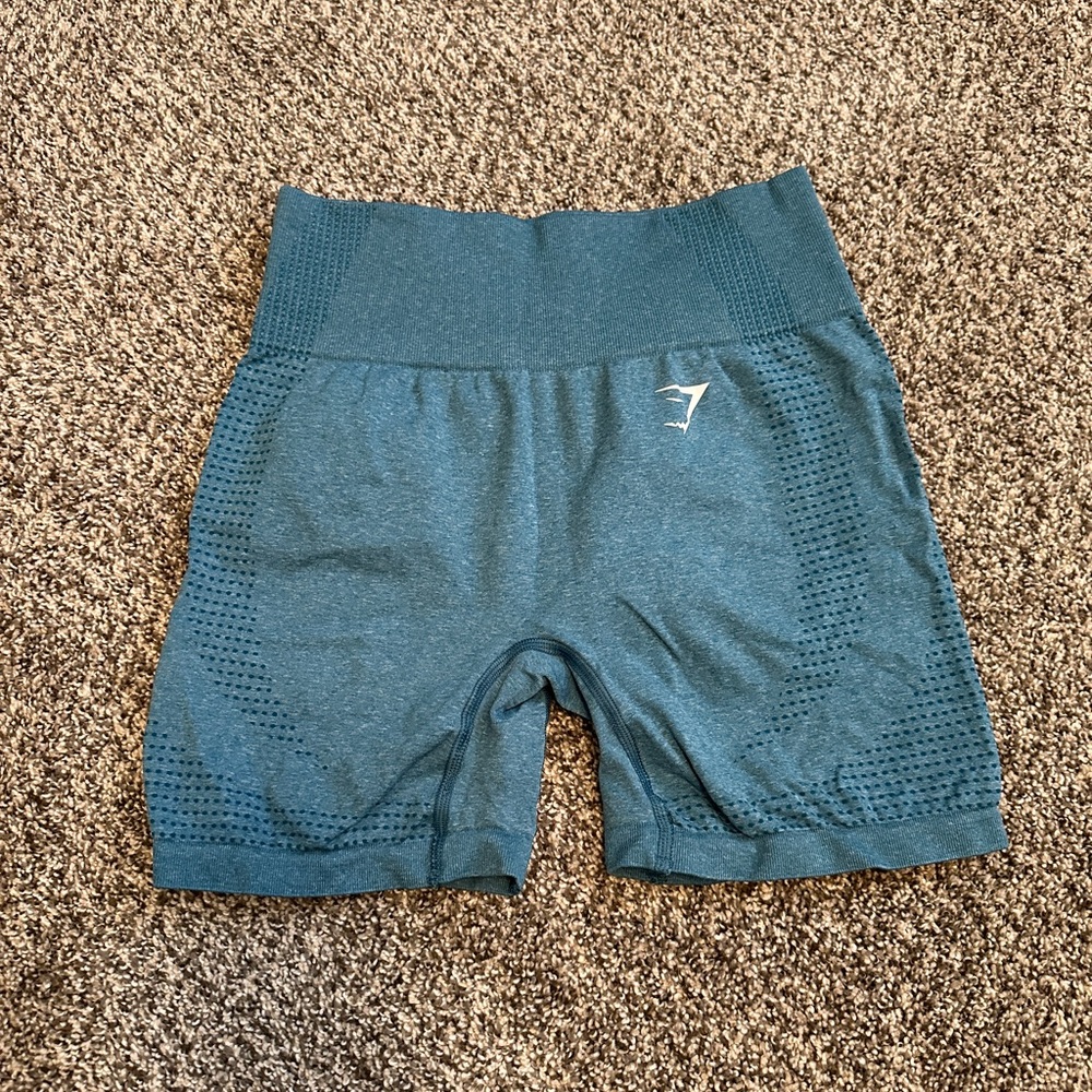Gymshark Vital Seamless 2.0 Shorts • Size Medium • Tahoe Teal Marl